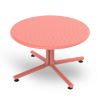 Terracotta - 27.6” Round Bini Lounge Polypropylene Side Table - 12.1 lbs. 