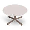 Sand_White - 27.6” Round Bini Lounge Polypropylene Side Table with HPL Top - 18.4 lbs. 