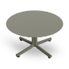 Green Grey - 27.6” Round Bini Lounge Polypropylene Side Table with HPL Top - 18.4 lbs. 