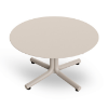 Ivory - 27.6” Round Bini Lounge Polypropylene Side Table with HPL Top - 18.4 lbs. 