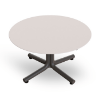 Dark Grey_White - 27.6” Round Bini Lounge Polypropylene Side Table with HPL Top - 18.4 lbs. 