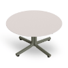 Green Grey_White - 27.6” Round Bini Lounge Polypropylene Side Table with HPL Top - 18.4 lbs. 