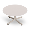 Ivory_White - 27.6” Round Bini Lounge Polypropylene Side Table with HPL Top - 18.4 lbs. 