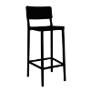 Black - Lisboa Alto Polypropylene Armless Bar Stool 9 lbs. 