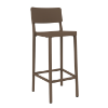 Chocolate - Lisboa Alto Polypropylene Armless Bar Stool 9 lbs. 