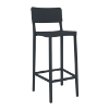 Dark Grey - Lisboa Alto Polypropylene Armless Bar Stool 9 lbs. 
