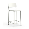 White - Lisboa Medio Polypropylene Counter Armless Chair - 8.4 lbs.