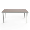 Sand - 35.4” x 63” Rectangle NOA Patio Table with Polypropylene Top and Fiberglass Legs - 26.1 lbs.