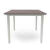 Chocolate  - 35.4” Square NOA Patio Table with Polypropylene Top and Fiberglass Legs - 26.1 lbs.