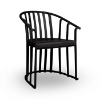 Black - Raff Polypropylene Outdoor Conversational Armchair - 14.6 lbs.