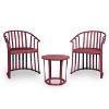Burgundy - Raff Outdoor Conversational Set with Polypropylene Frame