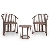 Chocolate - Raff Outdoor Conversational Set with Polypropylene Frame