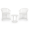 White - Raff Outdoor Conversational Set with Polypropylene Frame