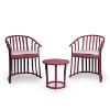 Burgundy - Raff Outdoor Conversational Cushion Set with Polypropylene Frame