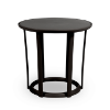 Black - 15.7" Round Raff Polypropylene Cocktail Table - 3.3 lbs.