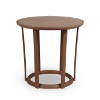 Chocolate - 15.7" Round Raff Polypropylene Cocktail Table - 3.3 lbs. 