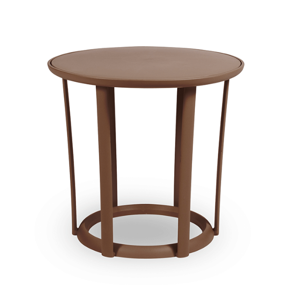 Chocolate - 15.7" Round Raff Polypropylene Cocktail Table - 3.3 lbs. 