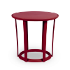 Burgundy - 15.7" Round Raff Polypropylene Cocktail Table - 3.3 lbs.