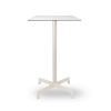 Ivory - 23.6” Square Sputnik Alto Bar Table with HPL Top and Polyamide X Base - 26 lbs.