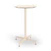 Ivory - 23.6” Round Sputnik Alto Bar Table with HPL Top and Polyamide X Base - 23.1 lbs.