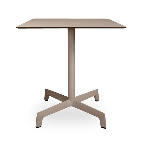 Chocolate - 27.6” Square Sputnik Dining Table with HPL Top and Polyamide X Base - 31.9 lbs.