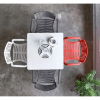 27.6” Square Toledo Air Patio Dining Table with HPL Top and Painted Aluminum X Base - 25 lbs.