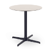 Grey_Anthracite - 27.6” Round Toledo Dining Patio Table with HPL Top and Painted Aluminum X Base - 19.7 lbs.