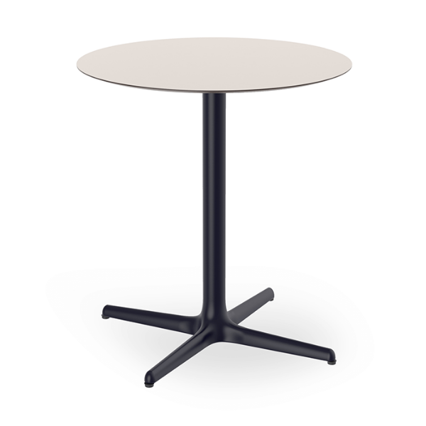 Grey_Anthracite - 27.6” Round Toledo Dining Patio Table with HPL Top and Painted Aluminum X Base - 19.7 lbs.
