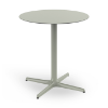 Green Grey - 27.6” Round Toledo Dining Patio Table with HPL Top and Painted Aluminum X Base - 19.7 lbs.