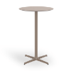 Chocolate - 27.6” Round Toledo Alto Bar Table with HPL Top and Painted Aluminum X Base - 20.7 lbs.