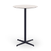 Grey_Antracite - 27.6” Round Toledo Alto Bar Table with HPL Top and Painted Aluminum X Base - 20.7 lbs.
