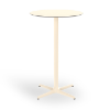 Ivory - 27.6” Round Toledo Alto Bar Table with HPL Top and Painted Aluminum X Base - 20.7 lbs.