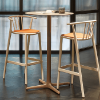 Picture of 27.6” Round Toledo Alto Bar Table with HPL Top and Painted Aluminum X Base - 20.7 lbs.