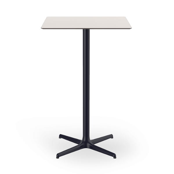 Grey_Anthracite - 27.6” Square Toledo Alto Bar Table with HPL Top and Painted Aluminum X Base - 24.3 lbs.