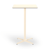 Ivory - 27.6” Square Toledo Alto Bar Table with HPL Top and Painted Aluminum X Base - 24.3 lbs.