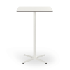 White - 27.6” Square Toledo Alto Bar Table with HPL Top and Painted Aluminum X Base - 24.3 lbs.