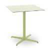 Light Green - 27.6” Square Toledo Dining Patio Table with HPL Top and Painted Aluminum X Base - 25 lbs.