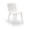 White - Skin Click Polypropylene Armless Dining Chair - 11.6 lbs.