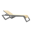 Wenge_Beige - Sky Club Stacking Polypropylene Sling Chaise Lounge - 30.2 lbs.  - Sky Club Stacking Polypropylene Sling Chaise Lounge - 30.2 lbs. 