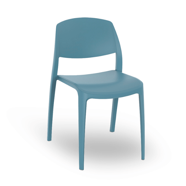 Retro Blue - Smart Stacking Polypropylene Dining Chair - 9.1 lbs. 
