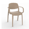 Sand - Smart Stacking Polypropylene Outdoor Dining Armchair - 10 lbs.