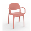 Terracotta - Smart Stacking Polypropylene Outdoor Dining Armchair - 10 lbs.