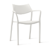 White - Splash Air Stacking Polypropylene Dining Arm Chair - 8.7 lbs. 