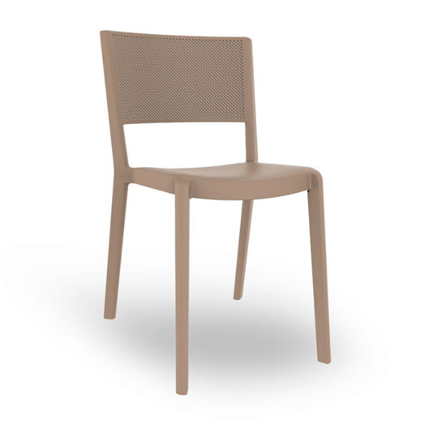 Sand  - Spot Stacking Polypropylene Dining Armless Chair - 6.2 lbs.