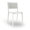 White - Spot Stacking Polypropylene Dining Armless Chair - 6.2 lbs.