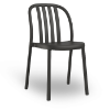 Black - Sue Stacking Polypropylene Armless Chair - 8 lbs.