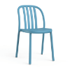 Retro Blue - Sue Stacking Polypropylene Armless Chair - 8 lbs.