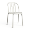 White - Sue Stacking Polypropylene Armless Chair - 8 lbs.