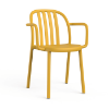 Tuscan - Sue Stacking Polypropylene Dining Chair with Arms - 9.3 lbs.