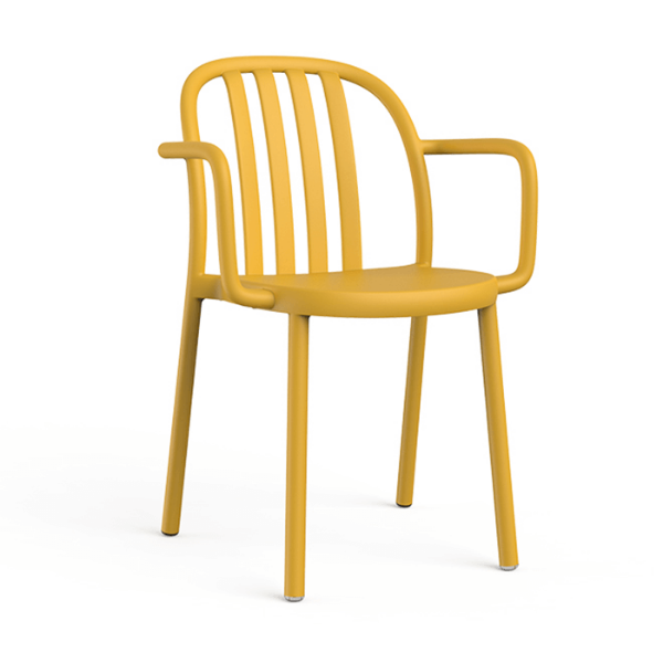 Tuscan - Sue Stacking Polypropylene Dining Chair with Arms - 9.3 lbs.